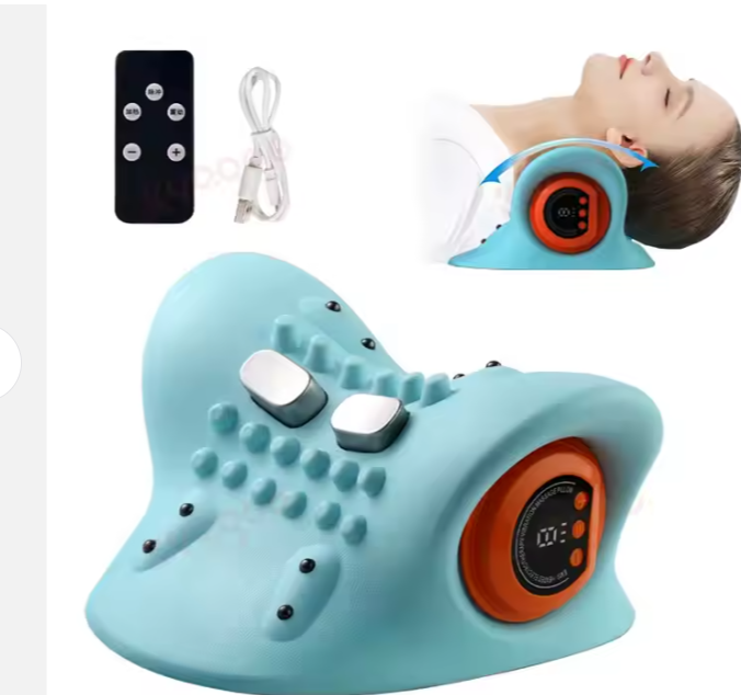 Perna de Masaj Electrica 3D pentru Gat cu Incalzire si Telecomanda TELUX®– Masaj Profund cu Framantare & Functie de Relaxare Termica