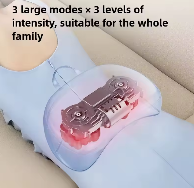 Perna de masaj electrica Veloro® pentru gat si spate, cu functie de incalzire, design ergonomic, utilizare la domiciliu